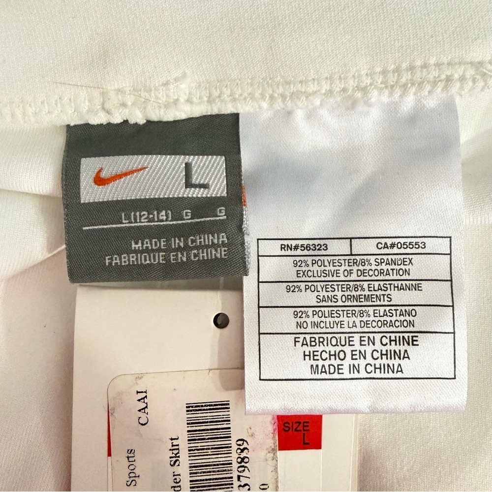 NEW Nike White Refined Border Tennis Skort Size Large 23489 - Picture 5 of 10